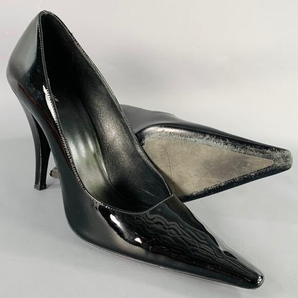 THE ROW Size 7 Black Patent Leather Pointed Toe Pumps - Picture 5 of 8